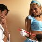 Seductive transsexual maid gets banged