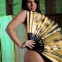 Adorable teen tgirl Ashley George posing as a geisha